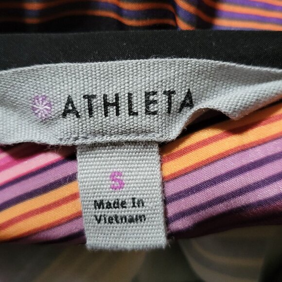 Athleta S Rainbow Stripe Maxi Dress Summer HAVANA SERAPE Cruise Vacation - Picture 3 of 10